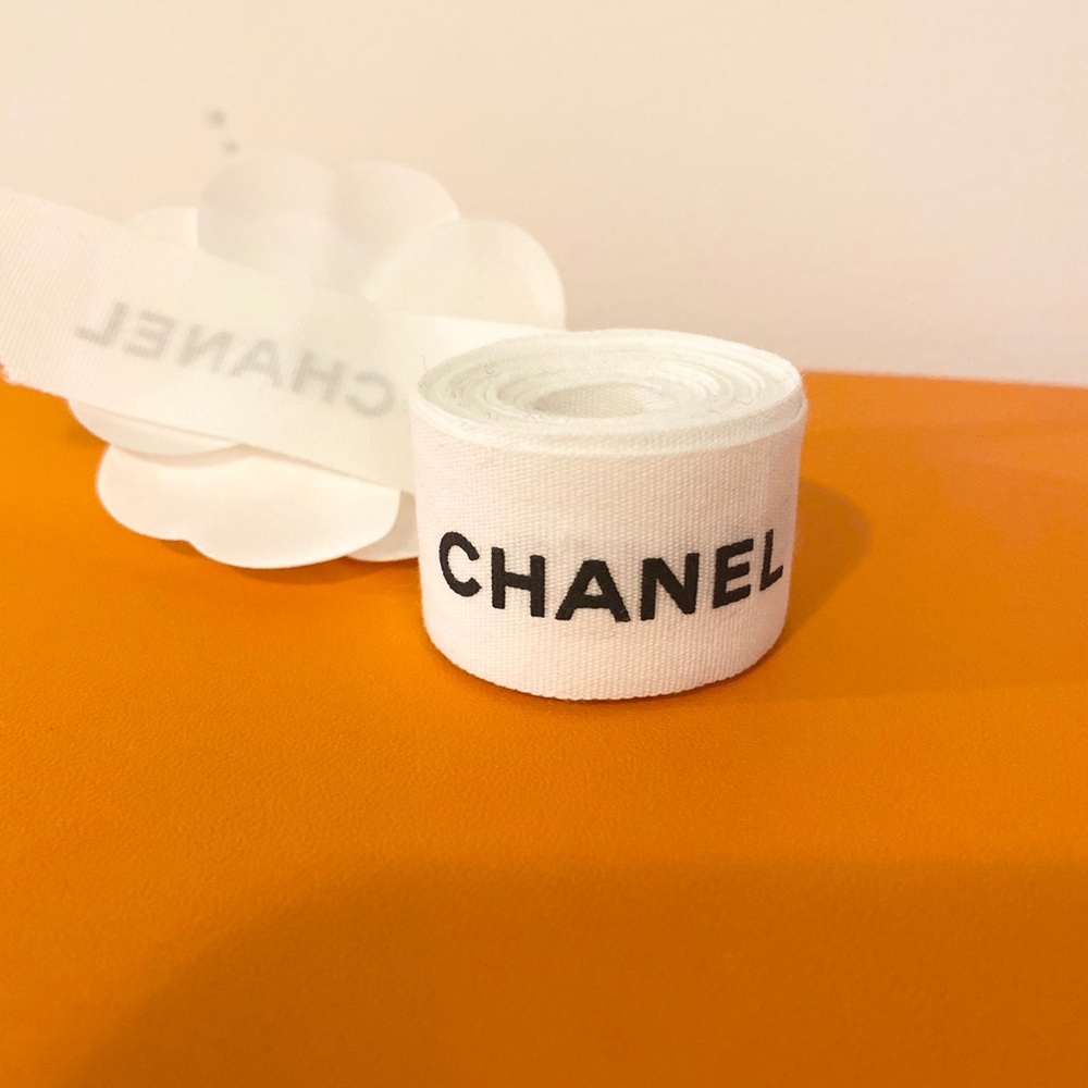 Authentic Chanel ribbon 120 in with flower